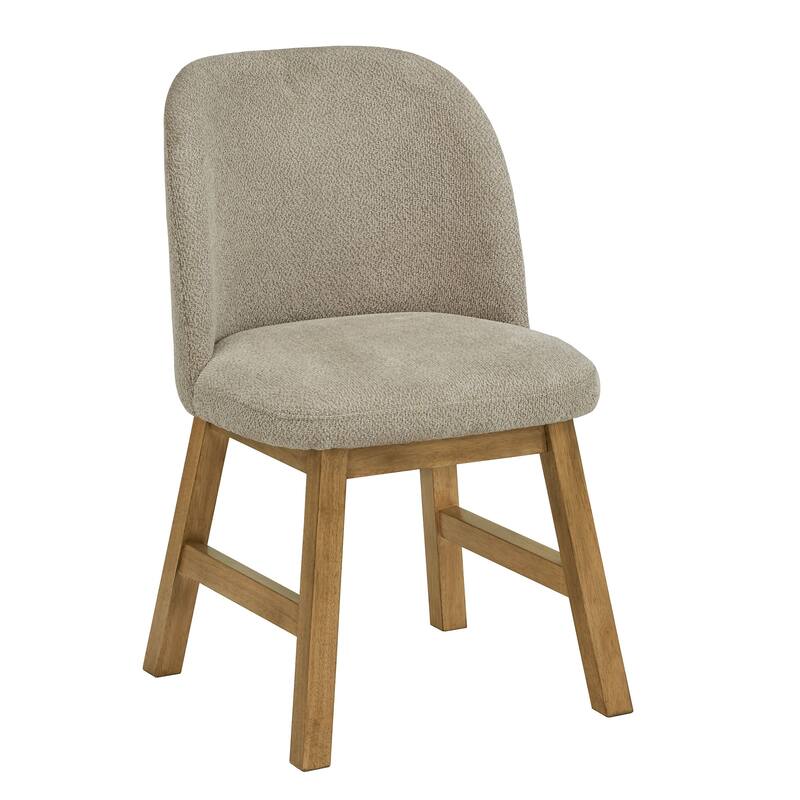 Harstad 42"-60" Wood Finish Extendable Round Dining Set with Curved Back Chairs by iNSPIRE Q Modern