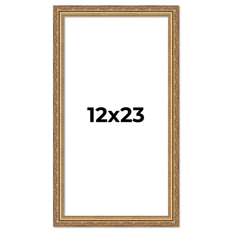12x23 Frame Red Solid Wood Picture Frame Width 1.75 Inches | Interior Frame Depth 1 13/16 Inches