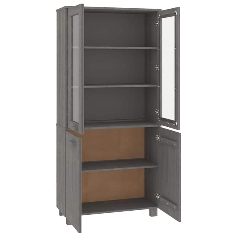 vidaXL Drawer Cabinet Display Cabinet for Living Room HAMAR Solid Wood Pine - 33.5" x 13.8" x 70.9"