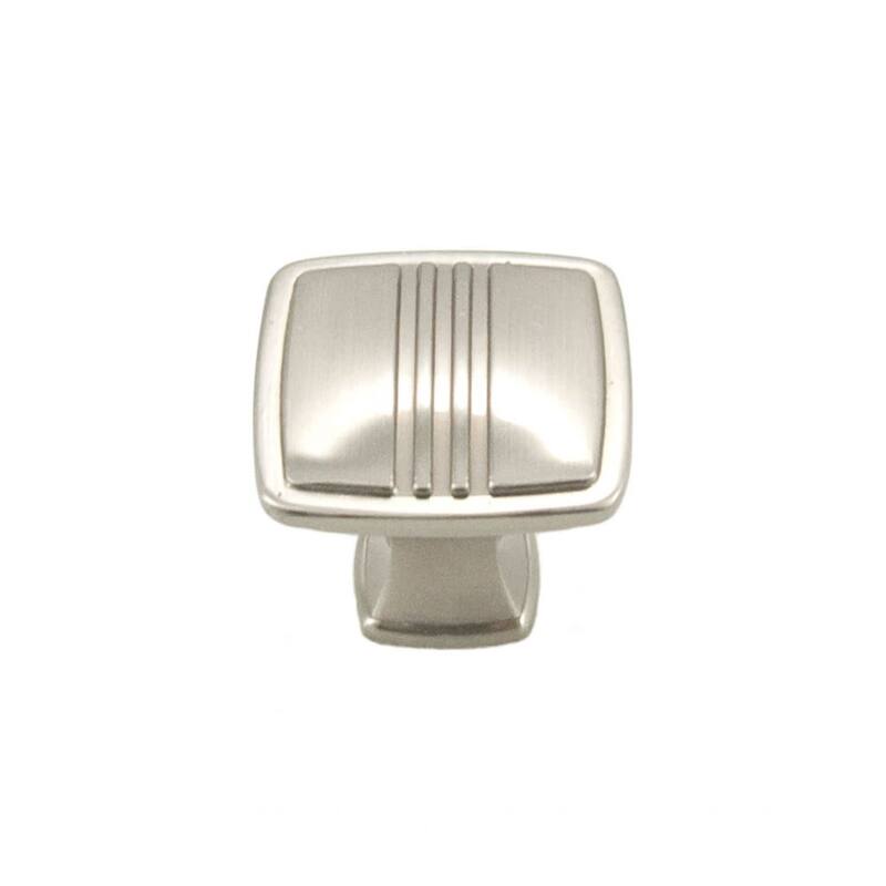 RK International Alder 1-1/4 Inch Square Cabinet Knob - Satin Nickel