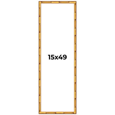 15x49 Frame Gold Bamboo Picture Frame Modern Photo Frame Includes UV Acrylic Shatter Guard Front Acid Free Foam Backing Board