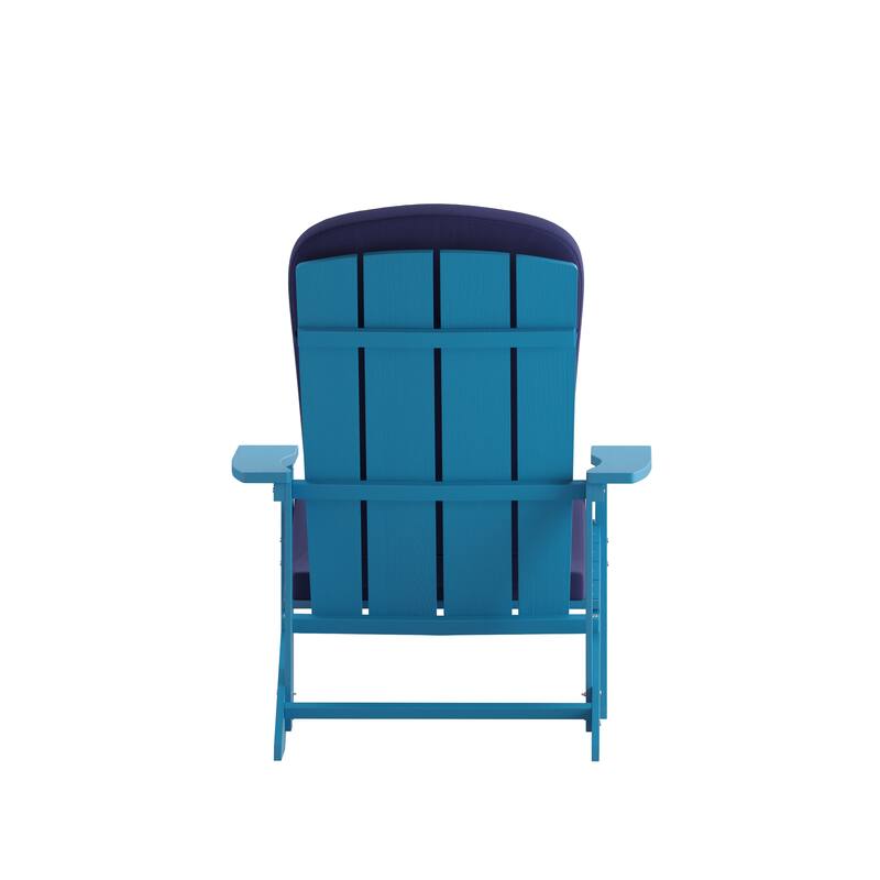 Indoor/Outdoor Adirondack Chairs with Cushions - Set of 2