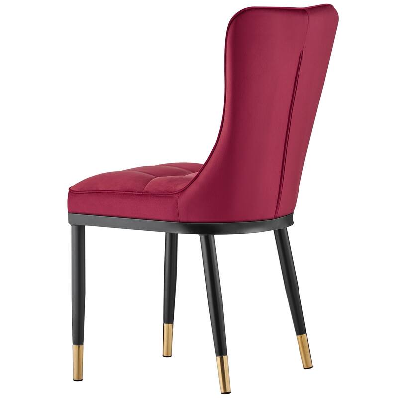 Modern Velvet Upholstered Dining Chairs, Set of 2/4 - 35.8"H x 18.9"W x 23.2"D