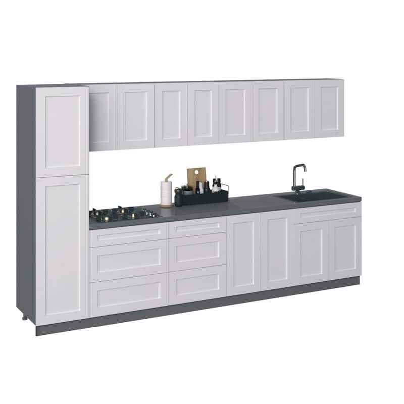 Kitchen Elegant Collection White Matte Color Base Size 11Ft Wide - 135x24 - White