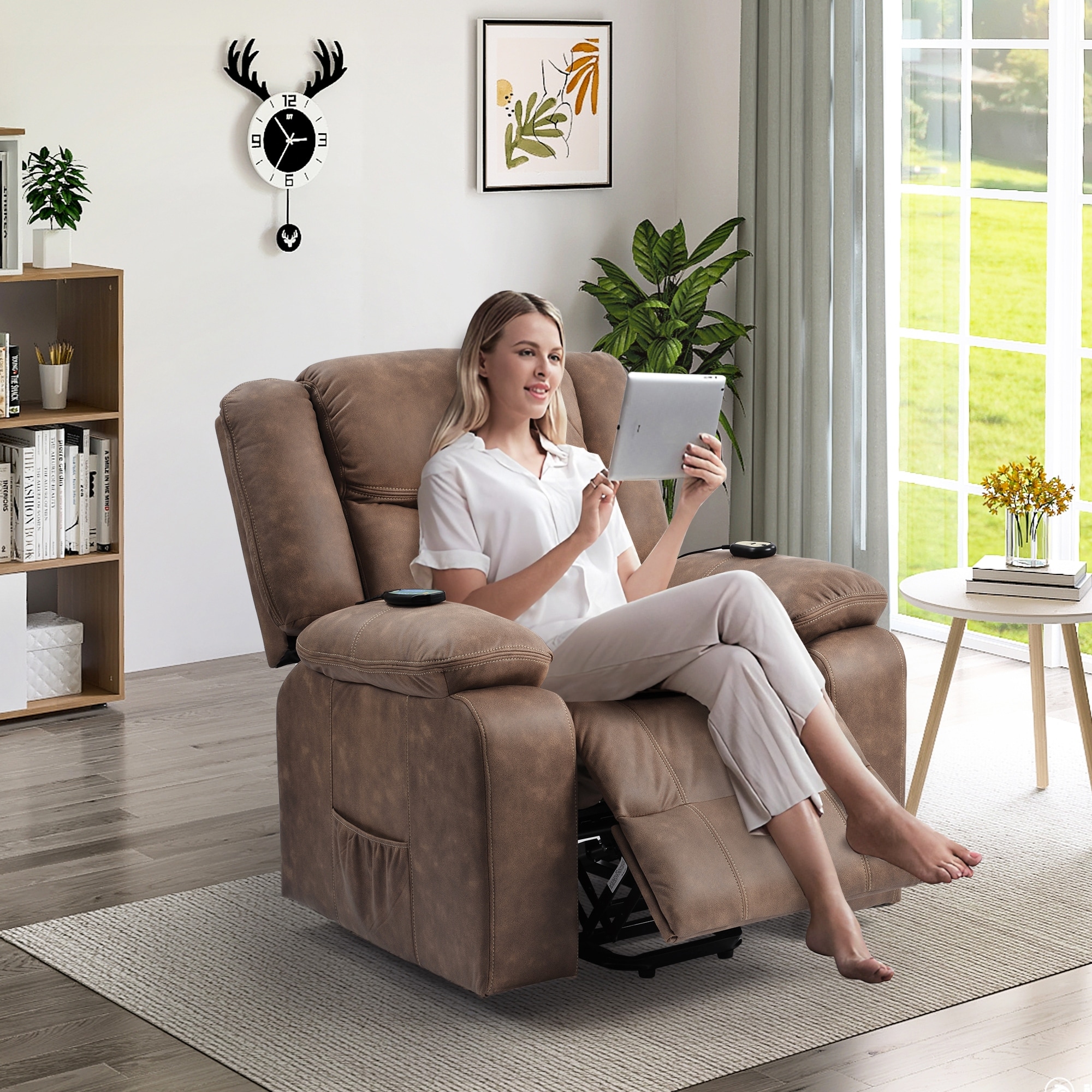 Adjustable Heating Recliner Chairs Massage Lift Sofa w Remote