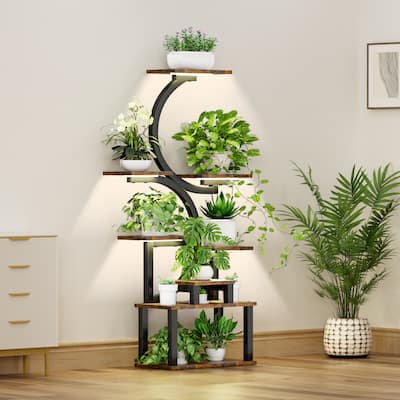 8-Tier Indoor Plant Stand with 5 Grow Lights