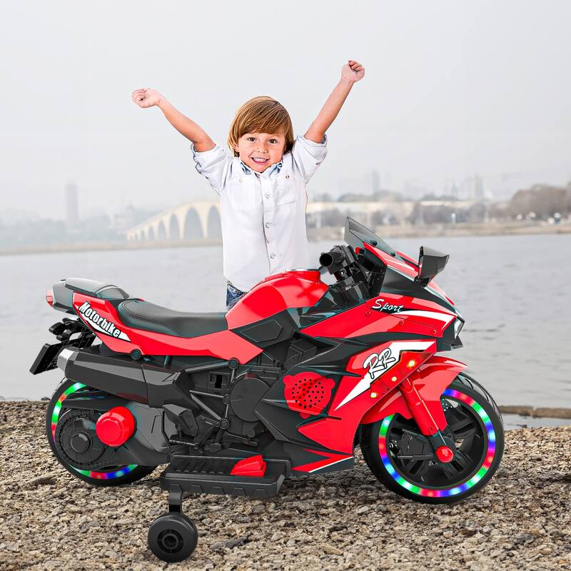 12V Kids Ride on Motorcycle, Electric Kids Motorcycle, Battery Powered Motorcycle for 3-6Years Old