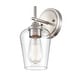 preview thumbnail 5 of 15, Millennium Lighting Ashford 1 Light Bathroom Wall Sconce with Clear Glass Shade in Multiple Finishes