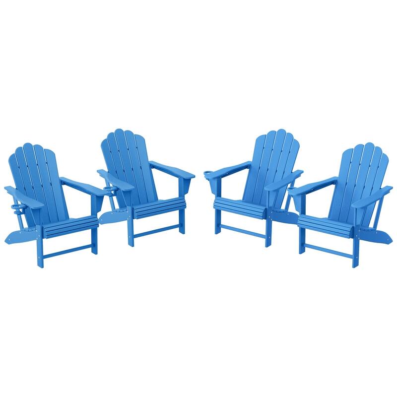 Aderson Outdoor Poly Adirondack Chair (Set of 4) - Pacific Blue