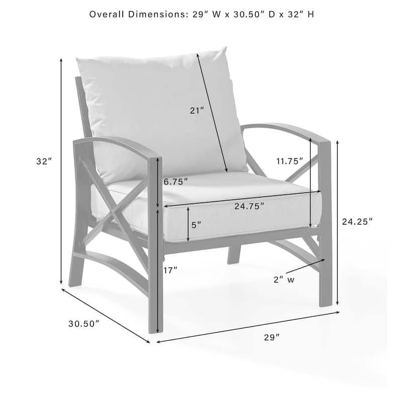 Crosley Kaplan 2-piece Outdoor Chair Set