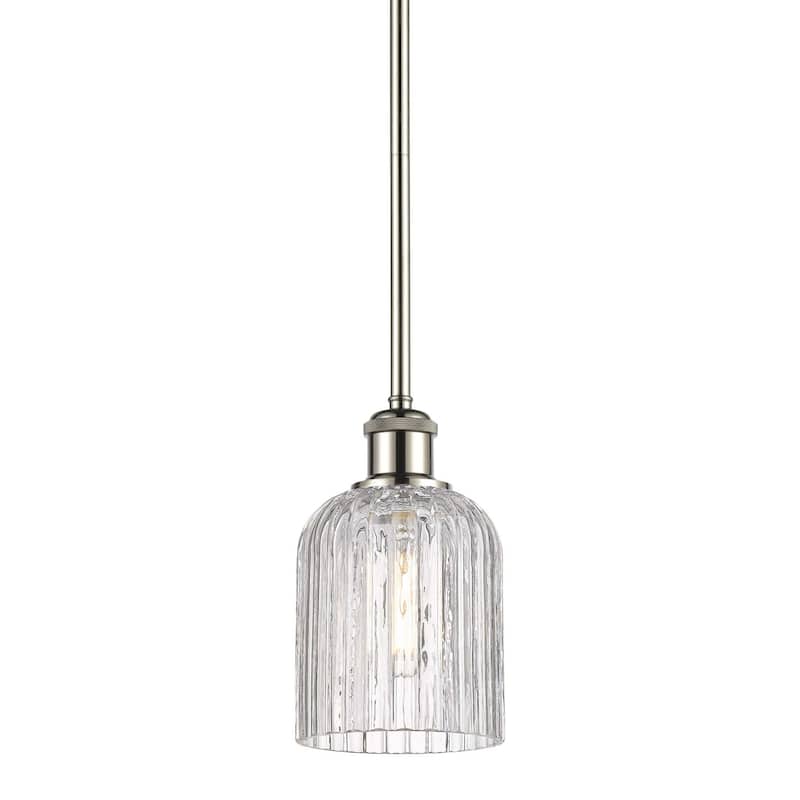 Innovations Lighting 516-1S-9-5 Bridal Veil Pendant Bridal Veil 5" - Polished Nickel / Clear