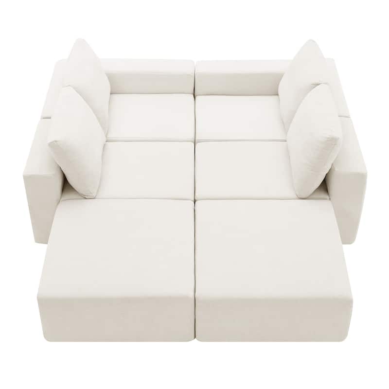 110"x72" Modular U-Shaped Sectional Sofa for Living Room & Bedroom
