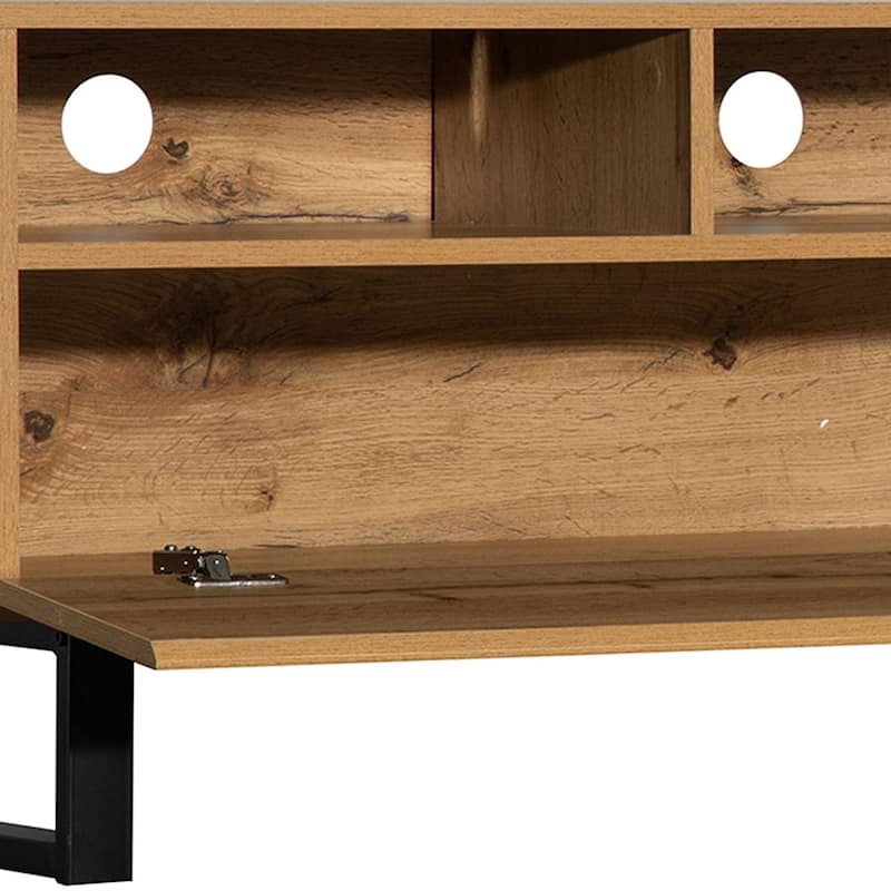 70.90'' Modern TV Stand with Drop Down Door