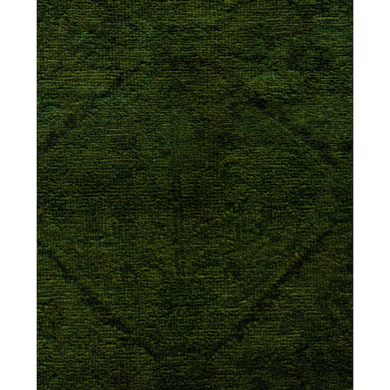 Overdyed One-of-a-Kind Hand-Knotted Area Rug - Green - 5' 3" x 7' 8"