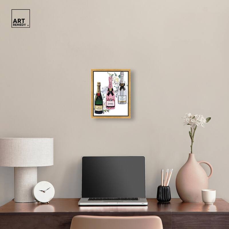 Doll Memories - Champagne Floral Canvas by Art Remedy