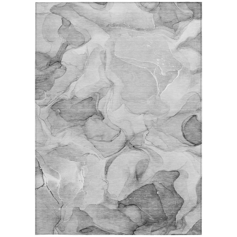 Alrim Artistic Abstract Weather Resistant Blended Style Outdoor Rug