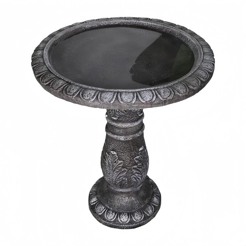 SunJet 24.4" High Concrete Garden Bird Bath - 24.4'' H X 20'' W X 20'' D