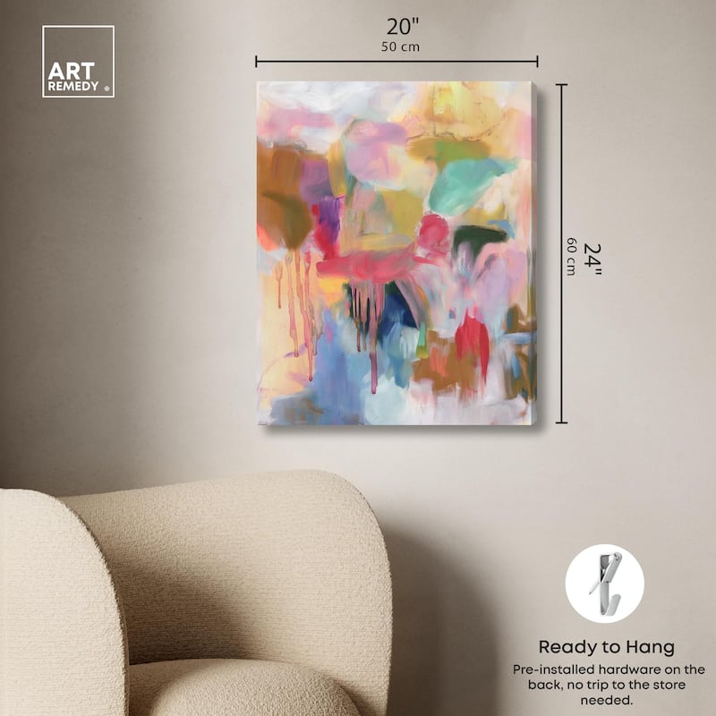 Art with Bold Colors Canvas by Art Remedy, Gallery Wrapped