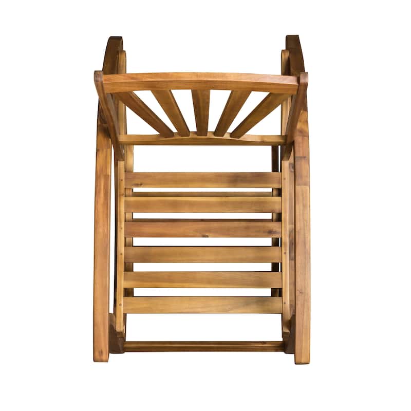 Sunview Outdoor Acacia Rocking Chair with Footrest by Christopher Knight Home