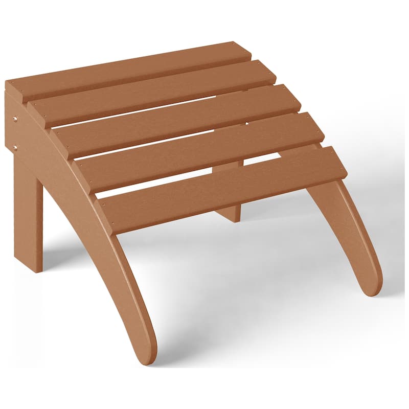 Aderson Outdoor Poly Adirondack Chair with Side Table and Ottoman