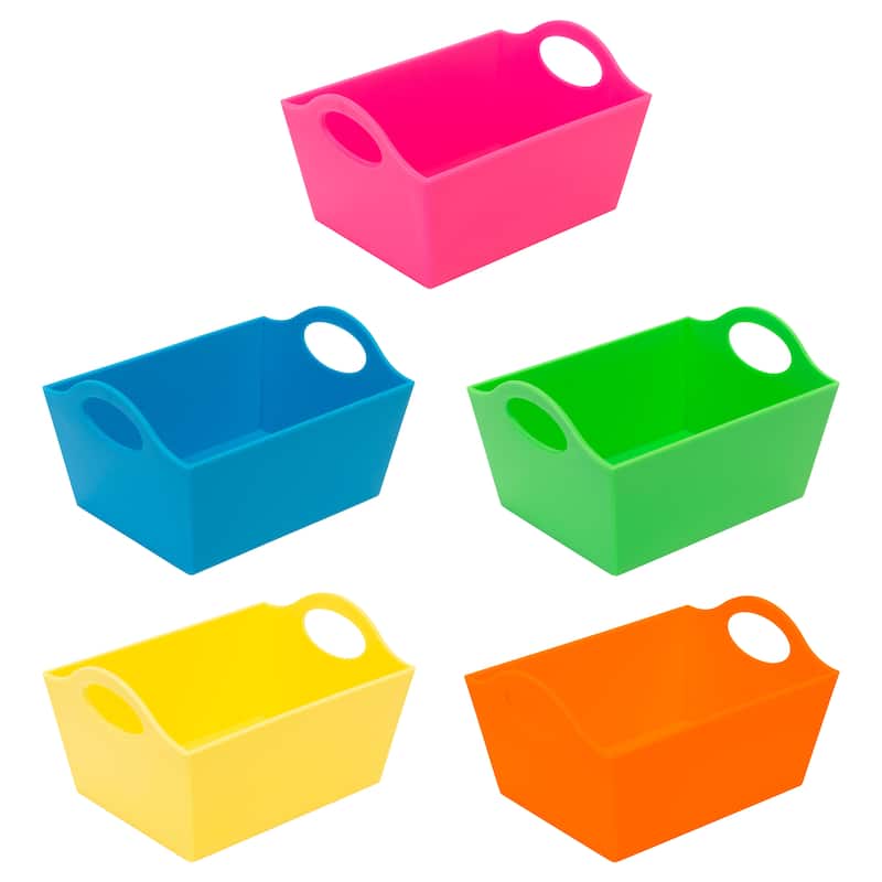 Simplify 5 Pack Mini Organizers in Neon - 5.5"x 4.3"x 3.2"