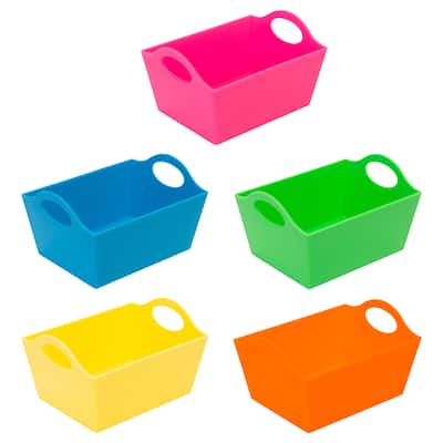 Simplify 5 Pack Mini Organizers in Neon - 5.5"x 4.3"x 3.2"