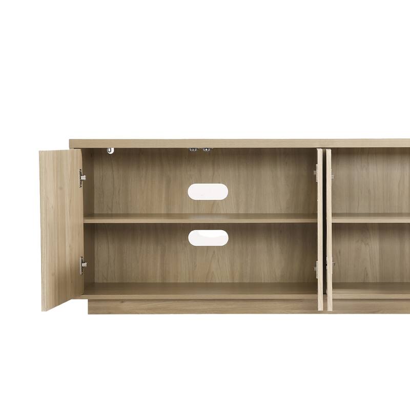 Mid-Century Modern 4-Door Storage Sideboard Cabinet