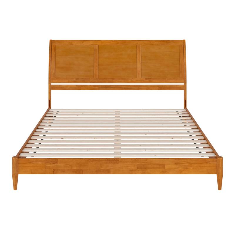 Valencia Solid Wood Low Profile Sleigh Platform Bed