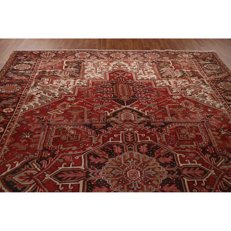Vegetable Dye Heriz Persian Living Room Area Rug Wool Hand-knotted - 9'6" x 12'10"