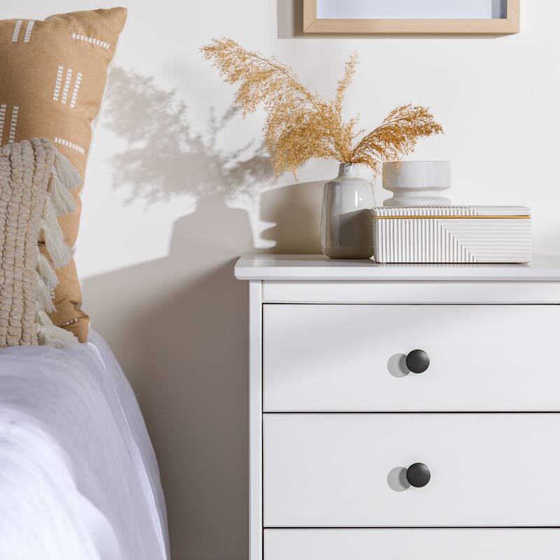 Middlebrook Bullrushes Solid Wood 3-Drawer Nightstand