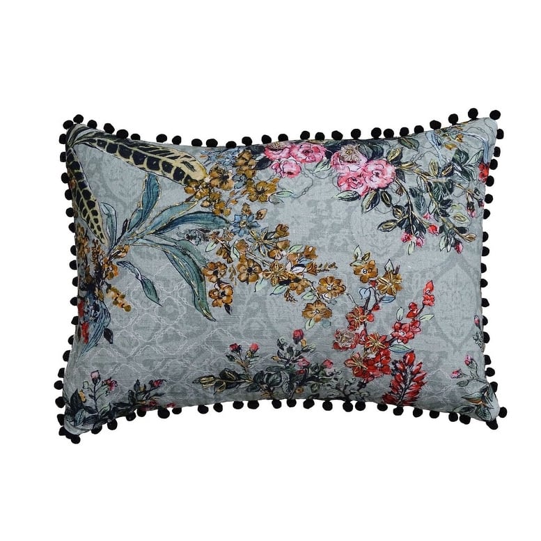 Throw Pillow Cover Embroidered & Printed Cecil
