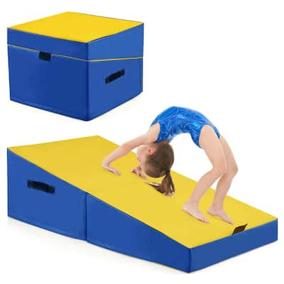 Gymnastics Mat Folding Incline Yoga Mat w/ EPE Foam