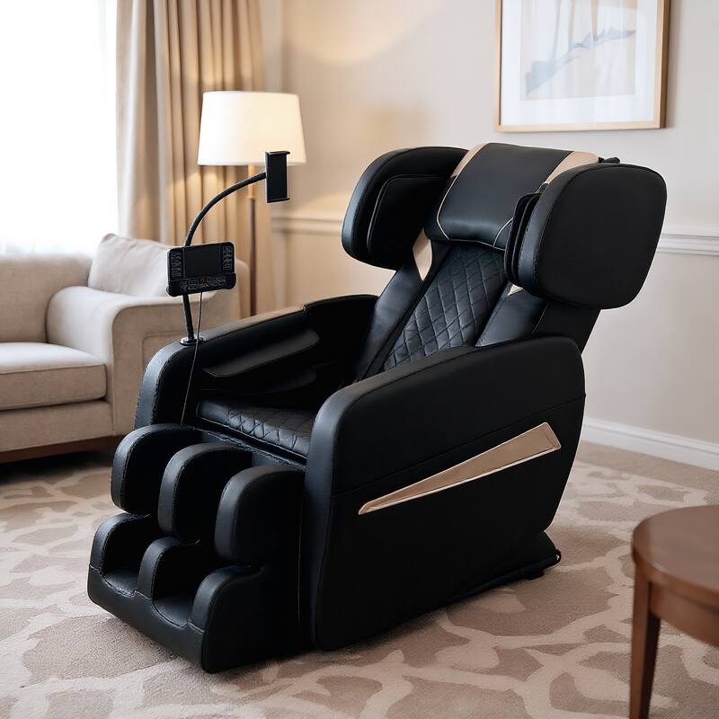 Massage Chair Recliner, Full Body Air Compression with Heat Therapy, Foot Rollers & Bluetooth Speakers