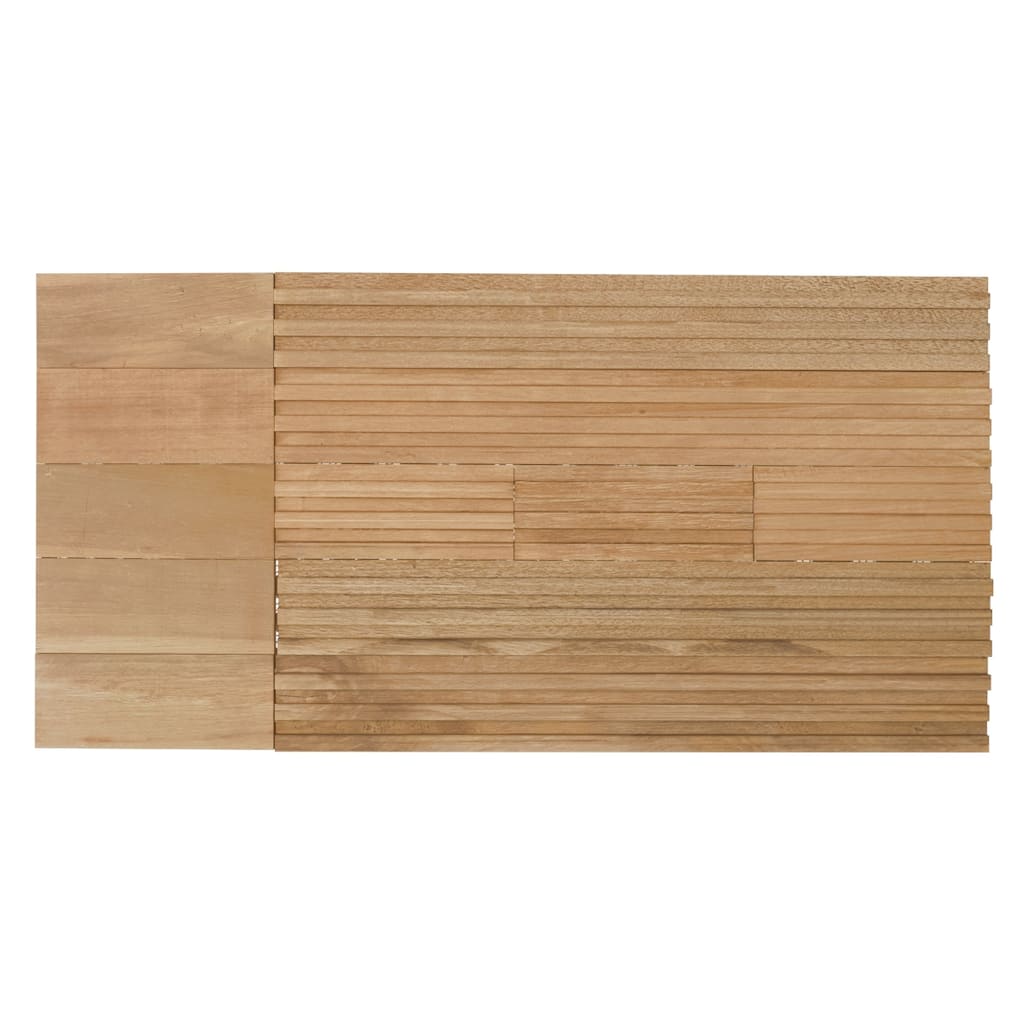 23 3/4"W x 11 7/8"H x 1/2"P Milano Wood Mosaic Wall Tile, Rosewood - 23 3/4"W x 11 7/8"H x 1/2"P