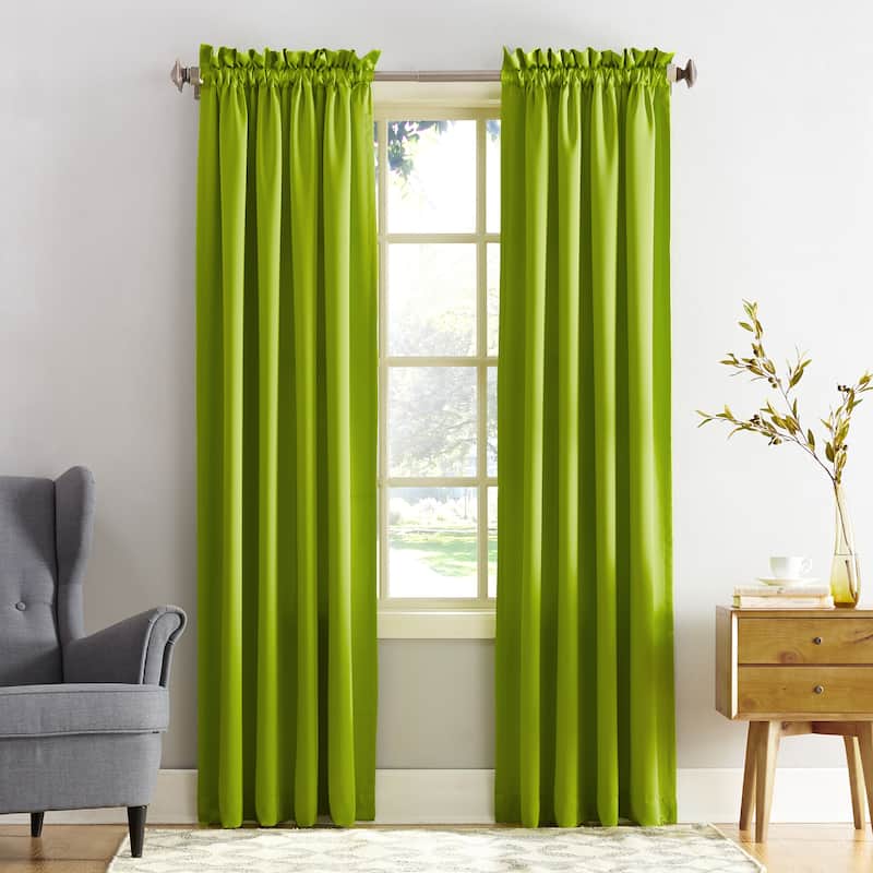 Porch & Den Inez Room Darkening Window Curtain Panel and Valance, Single Panel