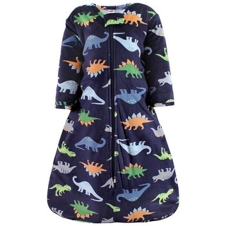 Hudson Baby Infant Boy Long Sleeve Plush Faux Fur Sleeping Bag, Wearable Blanket, Dinosaurs
