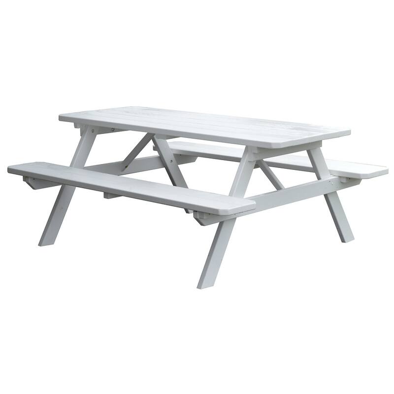 Pine 5' Picnic Table with Attached Benches