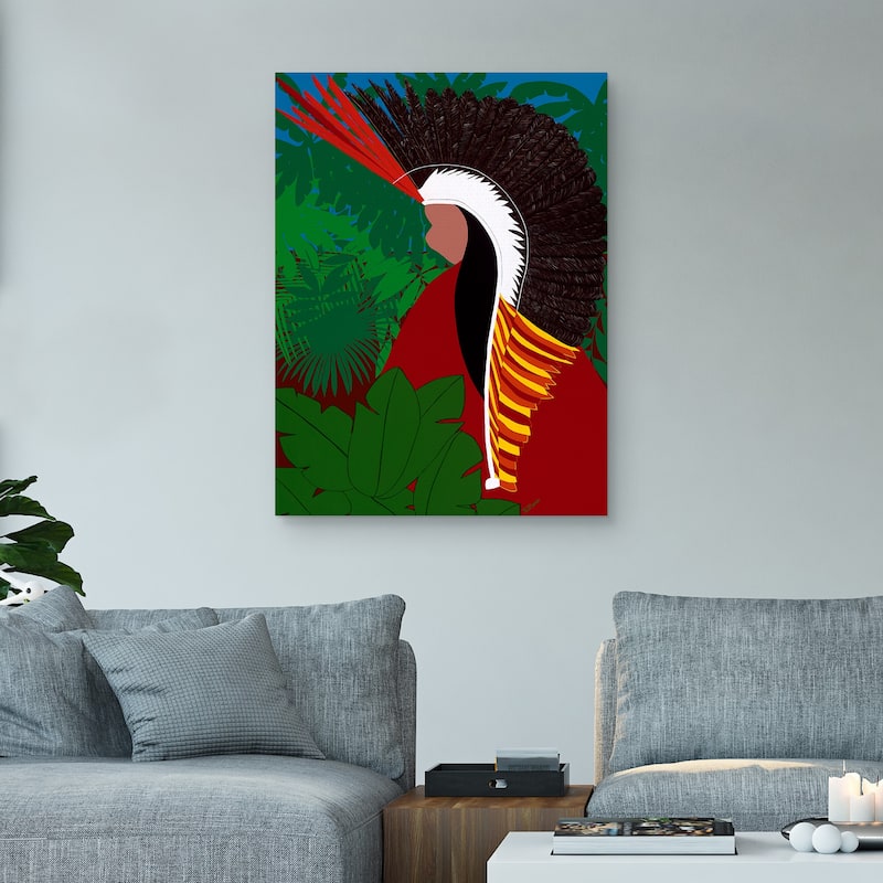 Yawanawa Amazon Rainforest Shaman by Synthia SAINT JAMES Canvas Art Print