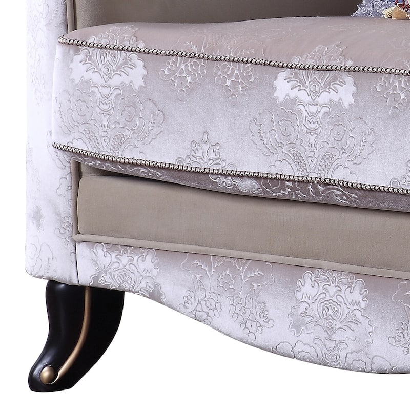 Peralta Cream Arched Backrest Accent Chair with Cabriole Leg