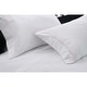 preview thumbnail 5 of 10, Hotel Suite 4-piece 1200 Thread Count Cotton-rich Embroidery Bed Sheet Set White/Wind Chime - Full
