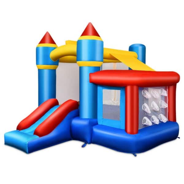 slide 2 of 2, Kids Inflatable Castle Bounce House without Blower - Multi - 94" X 106" X 78.5"