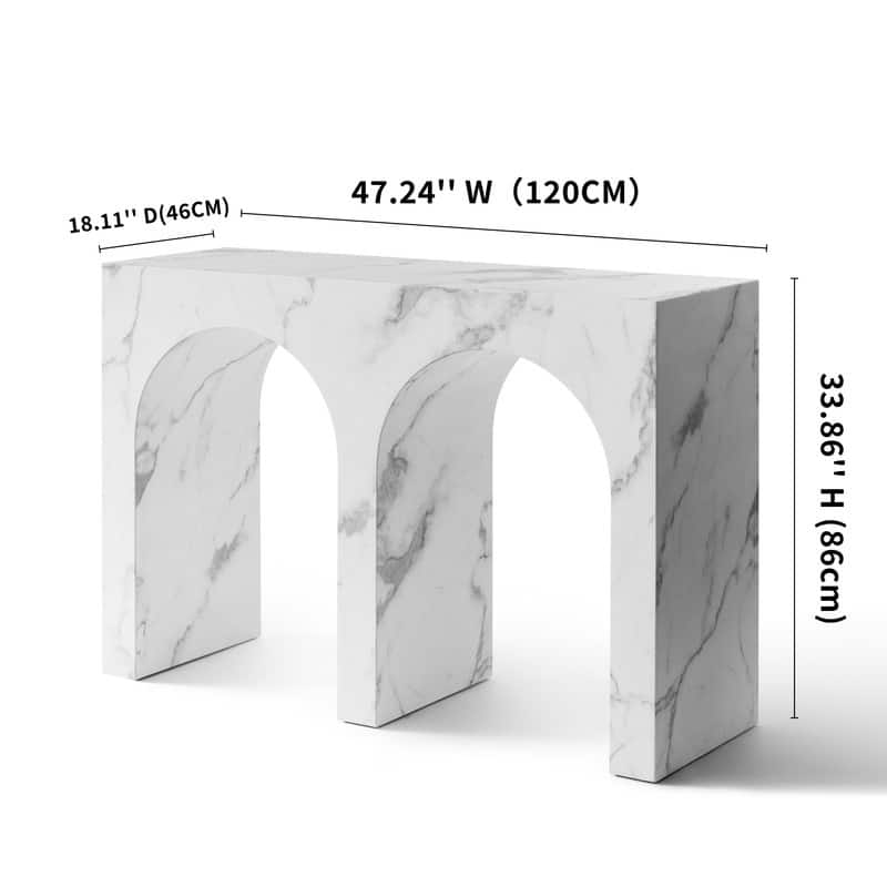 43" Marble Console Table