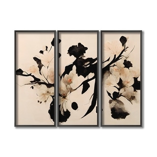 "Cherry Blossom Branch" Framed 3-Piece Wall Art Set by Treechild