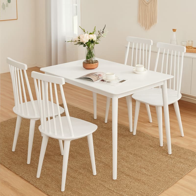 Burris 17"Wide Spindle Wood Dining Chairs - Set of 4 - White