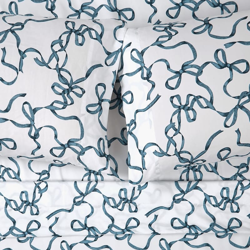 Truly Soft Printed Bow 4 Piece Sheet Set