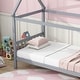 preview thumbnail 5 of 44, Twin Size Solid Wood House Frame Platform Bed, with Headboard and Footboard, with Underbed Storage Space, Minimalist Kids Bed