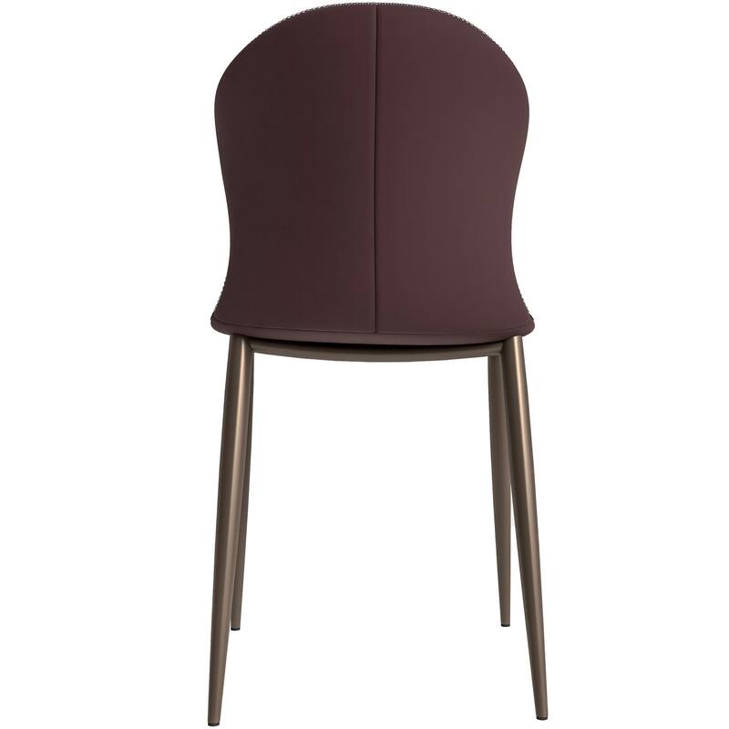 Upholstered Dining Chair in Fabric with Iron Legs Mosaic Series Set of 2
