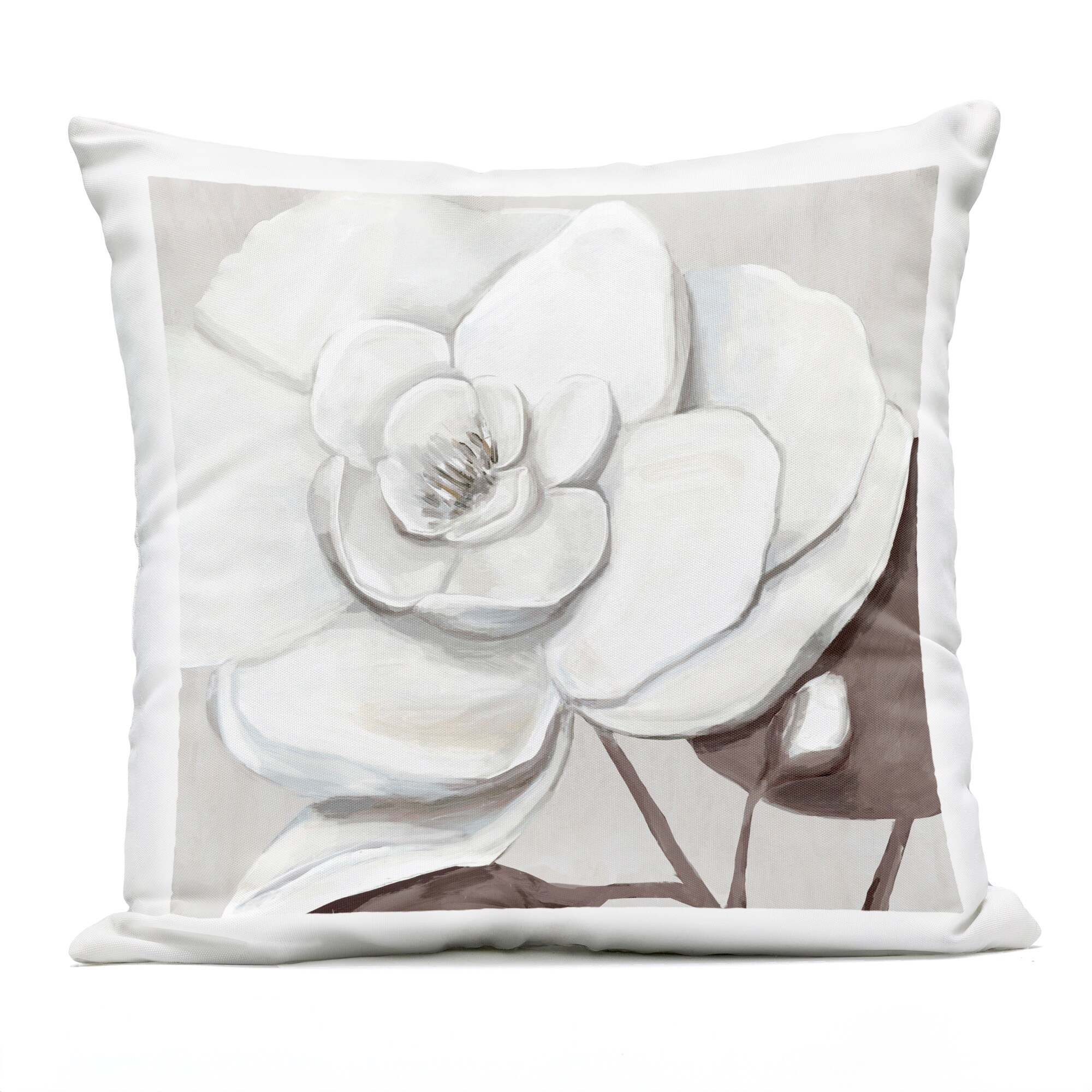 Stupell Elegant White Blooms Printed Outdoor Throw Pillow Design by Hannah Dawson