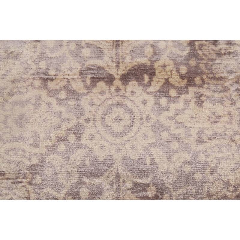 All-Over Design Abstract Indian Area Rug Handmade Wool Carpet - 8'3"x 11'5"