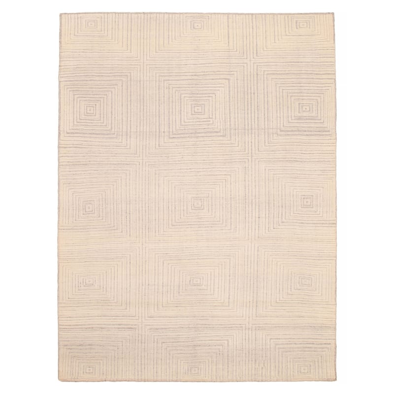 ECARPETGALLERY Hand-knotted Tangier Cream Wool Rug - 7'7 x 10'2 - Cream - 7'7 x 10'2